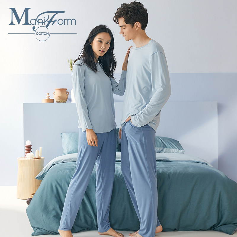 曼妮芬棉质生活秋莫代尔随意裁睡衣 曼妮芬棉质生活睡衣/家居服套装