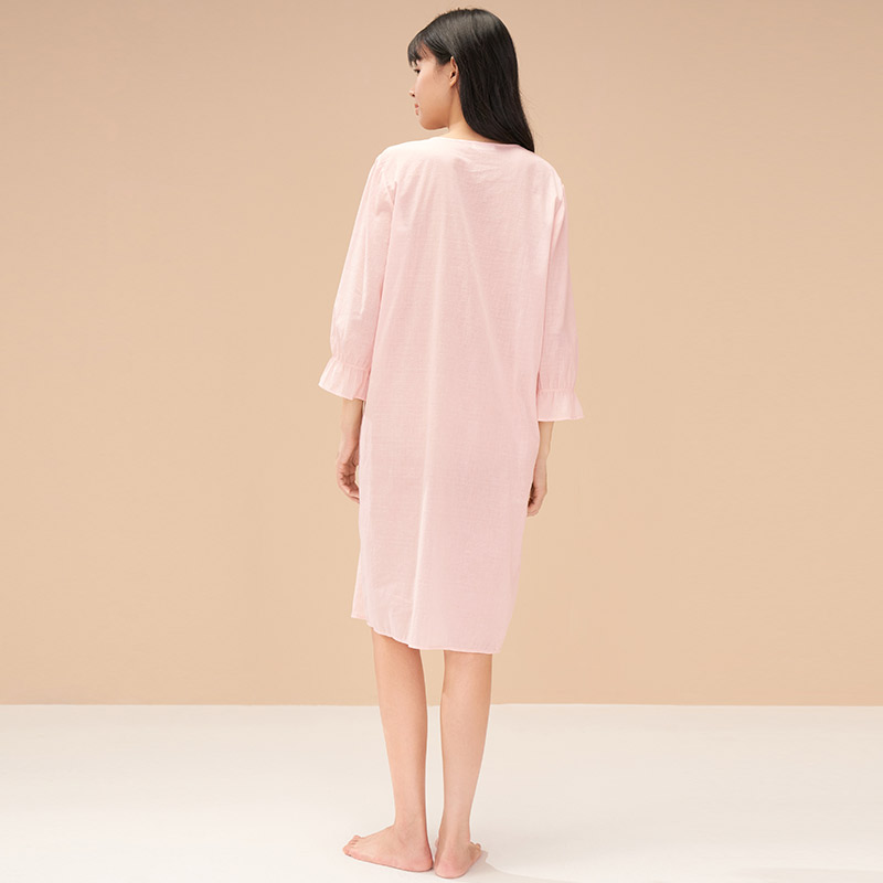 曼妮芬棉质生活全棉60支梭织女睡裙 曼妮芬棉质生活睡裙