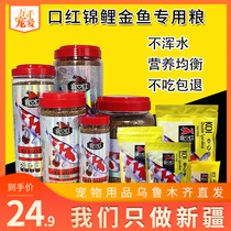 Xinjiang Yikou Red Brocade Carp Feed Gold Fish Special Fish Grain Brocade Cold Water Fish Food Fresh Water Ornamental Fish Feed