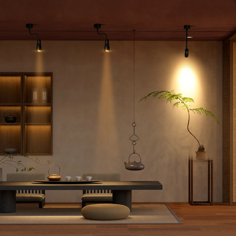 明装软管小射灯led轨道灯商用店铺背景墙展示柜客厅天花灯吸顶cob,淘宝优惠券,粉丝福利购,淘宝优惠卷