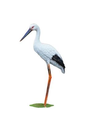 户外花园假山仿真仙鹤玻璃钢雕塑白鹭摆件水池塘白鹤园林景观