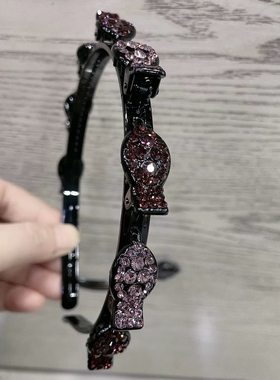 小香风发夹头箍刘海固定碎发神器女镶钻发箍带齿防滑编发夹头发