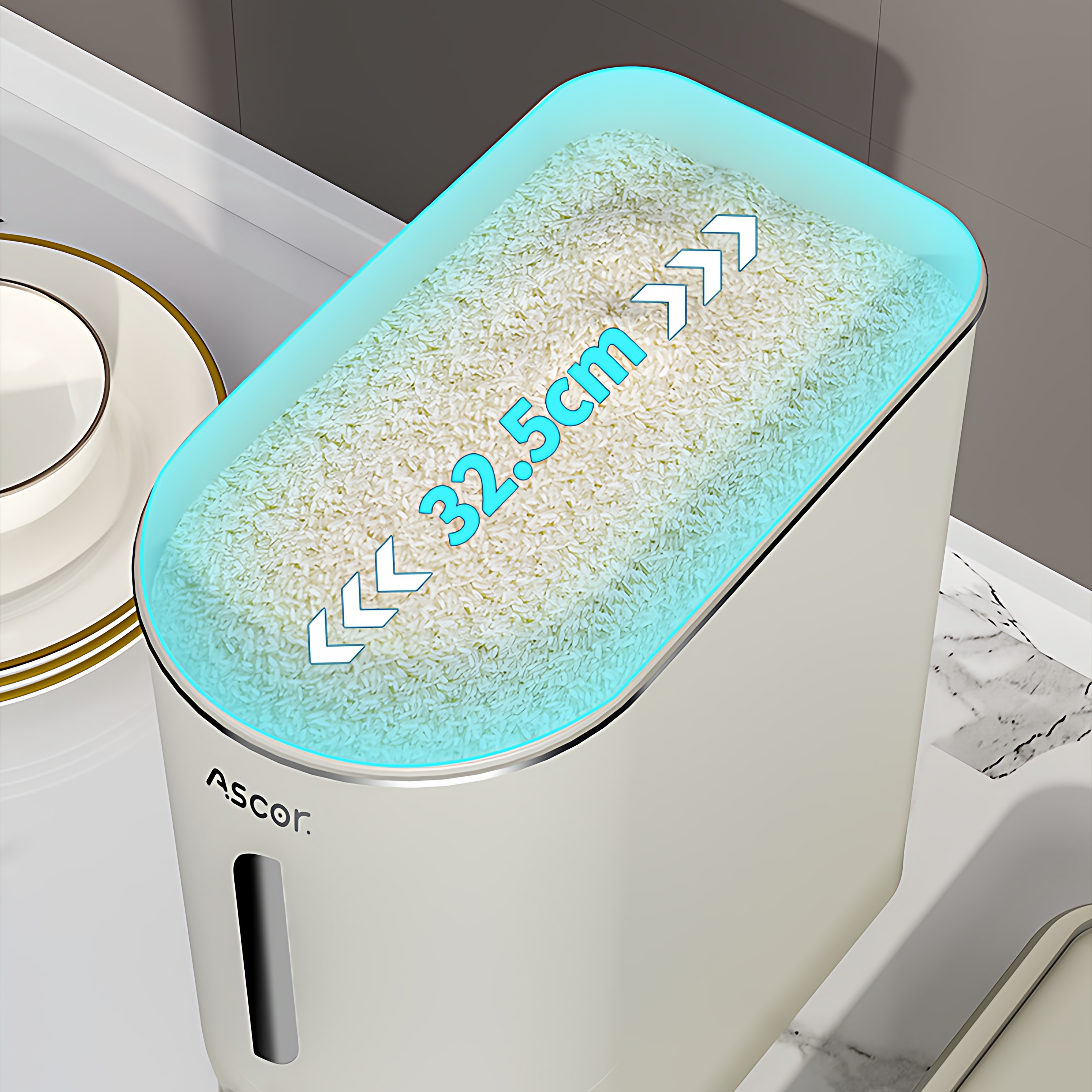 优选家用密封米缸米箱防虫防潮厨C房装大米储存容器高端收纳储米 - 图2