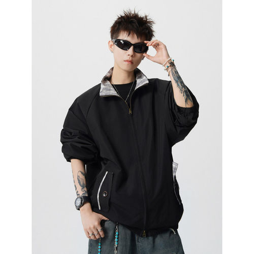 MPstudios原创男装SHIJOIN时有whichone美式复古宽松格子夹克外套 - 图0