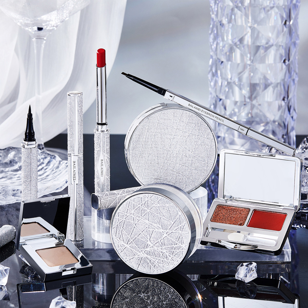 全套粉饼气垫套盒女初学者口红礼盒 maycheer美茜儿彩妆套装