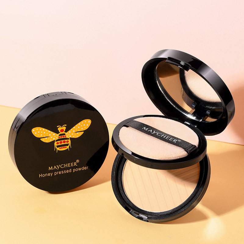 正装美茜儿蜂蜜柔光提亮带定妆粉饼 maycheer美茜儿粉饼