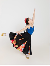 Viwu ethnic dance practice skirt Xinjiang dance performance Costume Skirt Big Skirt Hem Girl Hat Dance Skirt Half Body Dress