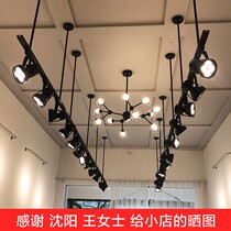 Shop Commercial Hoisting Bridge Suspended Ceiling Track Spotlight Led Fruit Supermarket Clothing Telescopic Boom Suspension Type