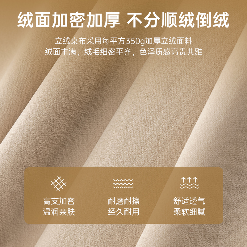 定制会议桌布会议室办公桌绒布桌围长方形桌套签到台展会活动桌裙 - 图3