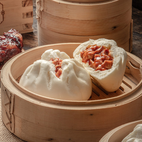 包道广式点心小蜜汁叉烧包广州早餐包子冷冻包装面食早茶点 4包装 - 图1