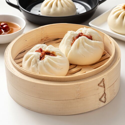 包道广式点心小蜜汁叉烧包广州早餐包子冷冻包装面食早茶点 4包装 - 图0