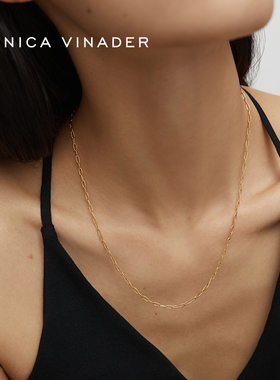 [新品]Monica Vinader莫妮卡牵系绽光项链通用款金色高级感细链条