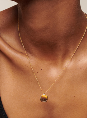 Monica Vinader莫妮卡项链Delphi虎眼石锁骨链送礼冬日热可可风