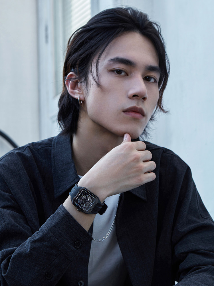 罗西尼手表男 2020新品映像系列新款方形防水1433镂空腕表 120433