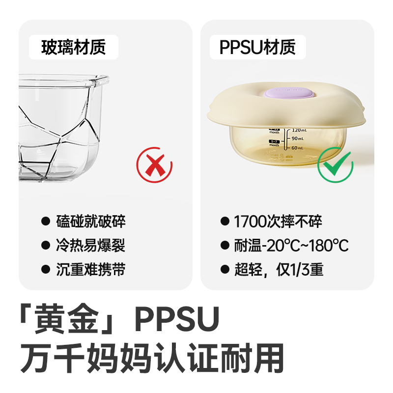 taoqibaby辅食盒ppsu可蒸煮蛋碗宝宝辅食碗储存保鲜婴儿工具全套