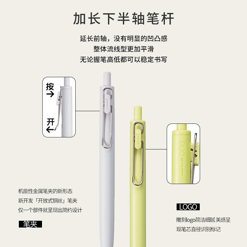 日本文具大赏uni三菱小浓芯升级款中性笔F二代UMN-SF-38/05低重心 - 图2