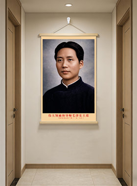 复古伟人像毛泽东挂轴客厅书房