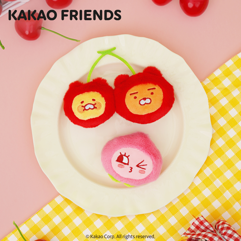 kakao friends中国限定DIY毛绒徽章帆布袋毛绒徽章别针包包通勤包 - 图3