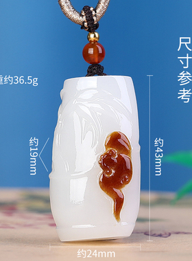 孤品大师工和田玉竹节手把件节节高升把玩件富甲一方把件送礼佳品