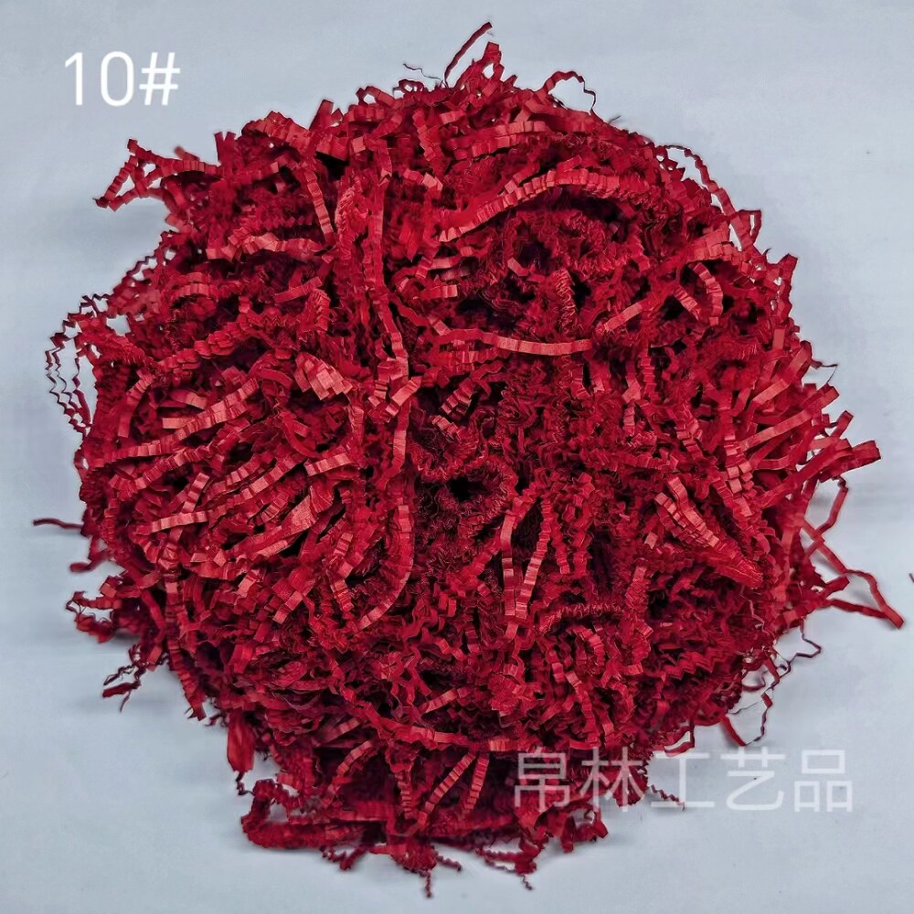 拉菲草填充物软款褶皱碎纸丝伴手礼彩色铺垫草纸屑波浪纸丝创意