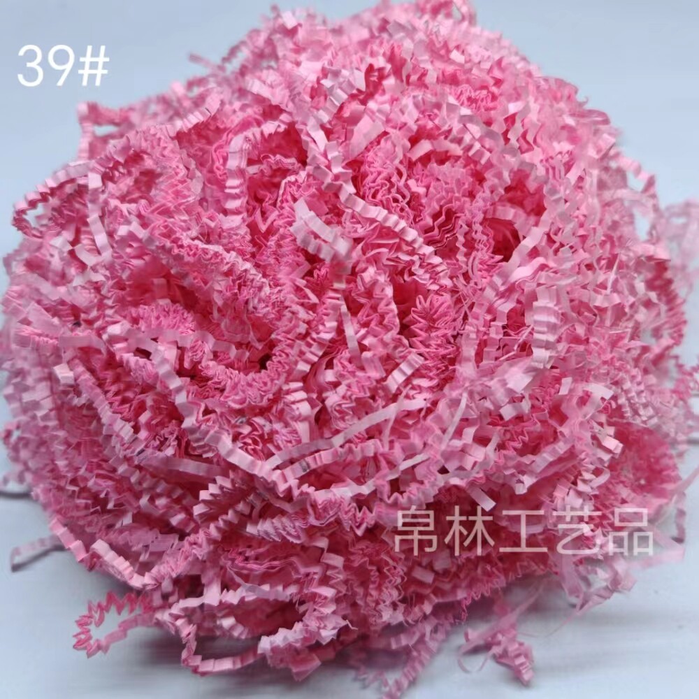 拉菲草填充物软款褶皱碎纸丝伴手礼彩色铺垫草纸屑波浪纸丝创意