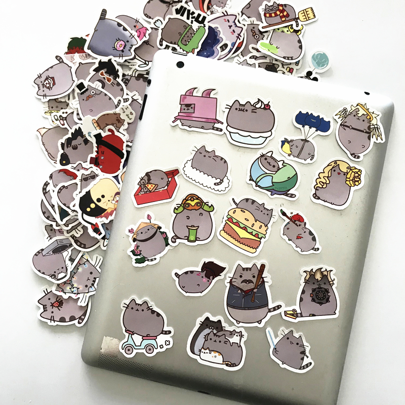 TD ZW 100Pcs/lot Cartoon Cat Stickers For Snowboard Laptop - 图2