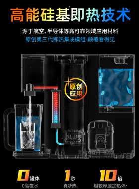 制冰即热式饮水机家用台式净饮机制冰饮水一体机直饮净水器