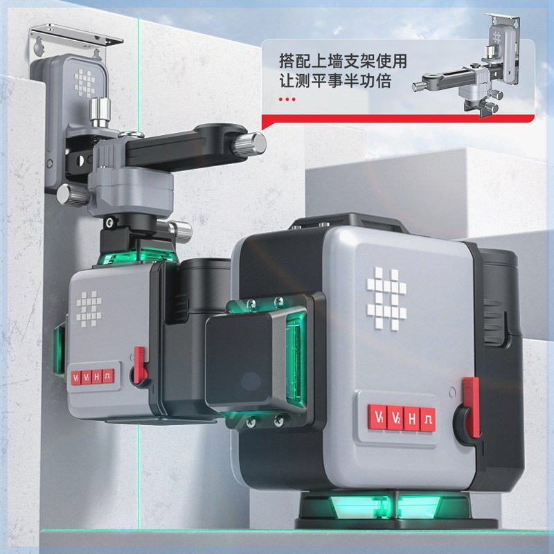 石井水平仪高精度强光12线绿光细线平水仪红外线激光贴地仪贴墙仪 - 图0