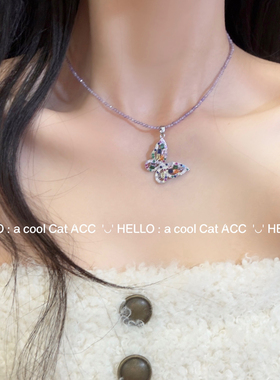 ins欧美复古玫红撞色春夏度假项链热情泡泡糖天然石串珠waki同款