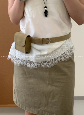 秋冬新款复古磨砂绒面腰带包可拆卸简约日常休闲百搭皮带包配饰