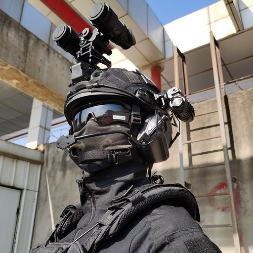 战术兵FAST玻璃钢温迪头盔防暴特种训练战术头盔夜视仪护目镜套装 - 图1