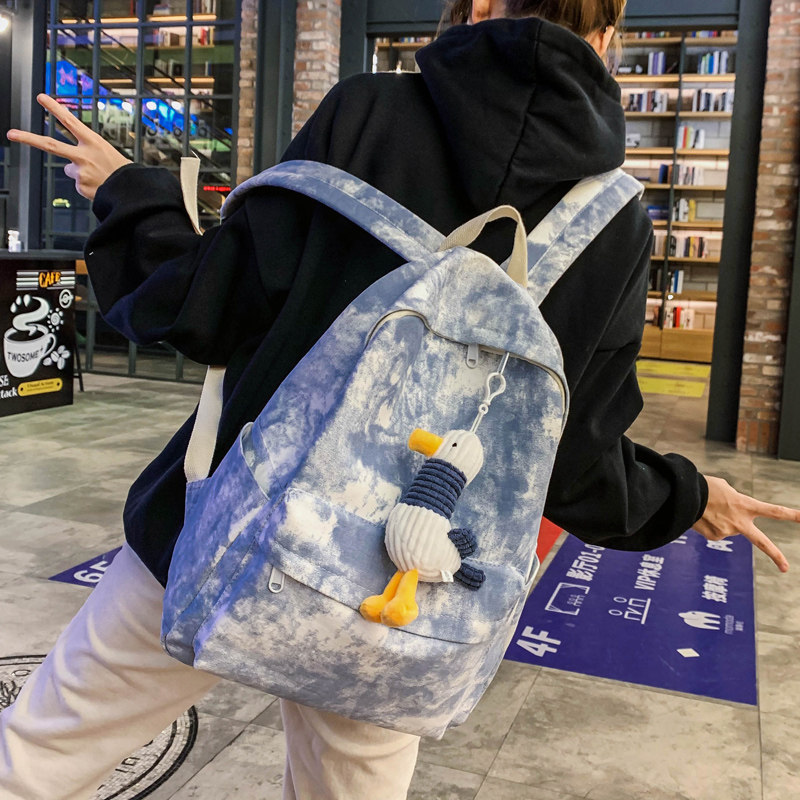 ins风女韩版高中原宿初中生双肩包 潮妮优包双肩背包