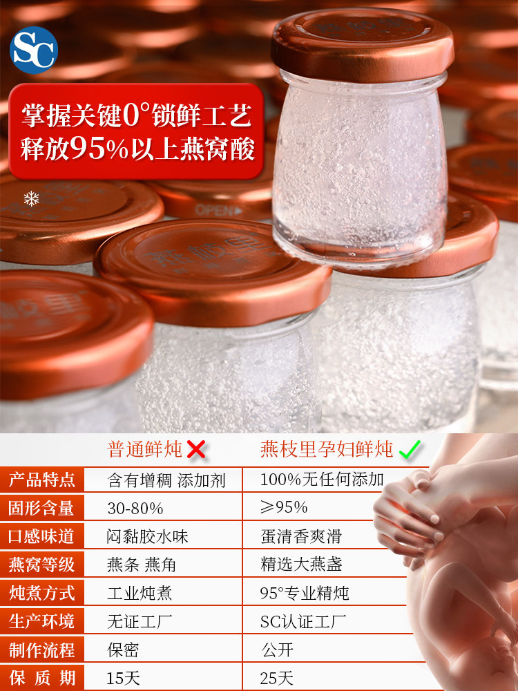 孕妇40ml*336瓶小肚款鲜炖燕窝 燕枝里即食燕窝