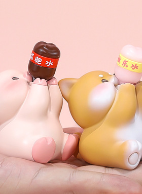 车内饰品快乐吨吨猪摆件