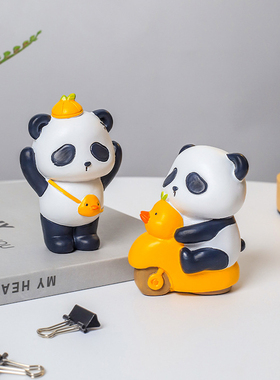 卡通淘小熊树脂摆件创意家居