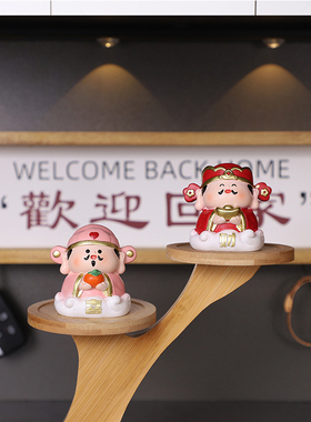 创意国潮五福财神小摆件