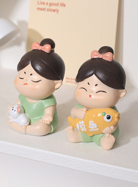 创意可爱树脂小摆件唐小圆