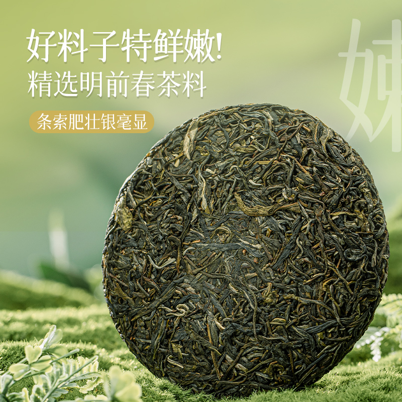 【限时秒】澜沧古茶24年景迈之春明前春茶普洱茶饼茶叶盒装200g