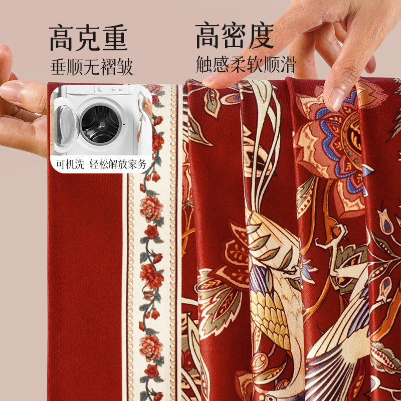 新中式桌旗红色喜庆茶席结婚房布置氛围感餐桌茶几茶台布锦雀芳华,淘宝优惠券,粉丝福利购,淘宝优惠卷