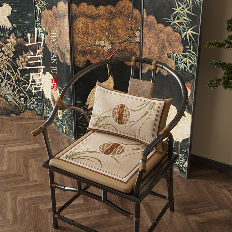 新中式茶椅垫坐垫太师椅圈椅加厚红木沙发海绵坐垫靠枕抱枕山兰居,淘宝优惠券,粉丝福利购,淘宝优惠卷