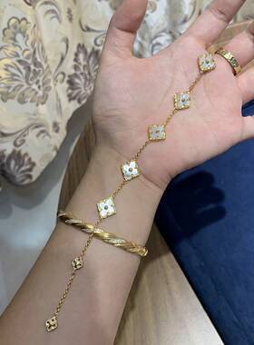 西太后Vintage中古风四叶草五花