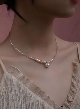 耳边风Design甜美强光正圆珍珠女