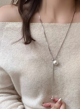 chochostore圆球流苏钛钢毛衣链