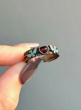 西太后Vintage中古风拉丝红心女