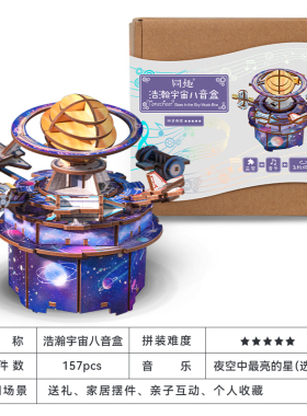 同趣八音盒浩瀚宇宙桌面摆件
