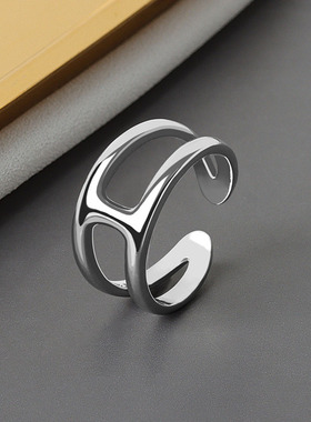 925 Sterling Silver Smooth Rings For Women interweave