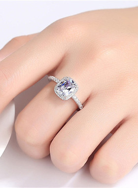 C 925 Sterling Silver Rings For Women Bridal Wedding Anell