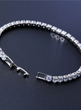 Luxury 4mm Cubic Zirconia Tennis Bracelets Iced Out Chain C