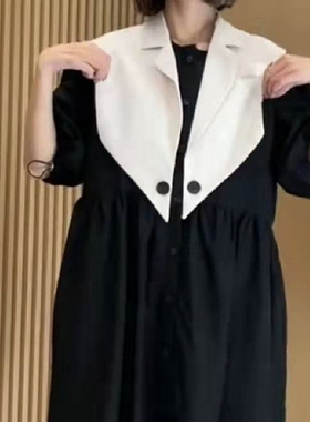 外搭披肩西装领装饰假领子小马甲女