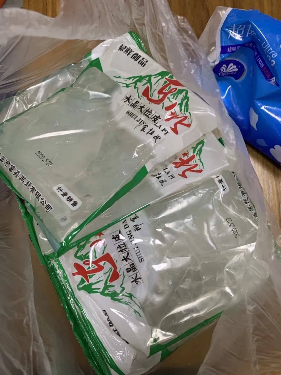 榛鲜御品东北土特产大拉皮凉拌粉凉粉鲜湿土豆粉即食10袋装包邮-图2